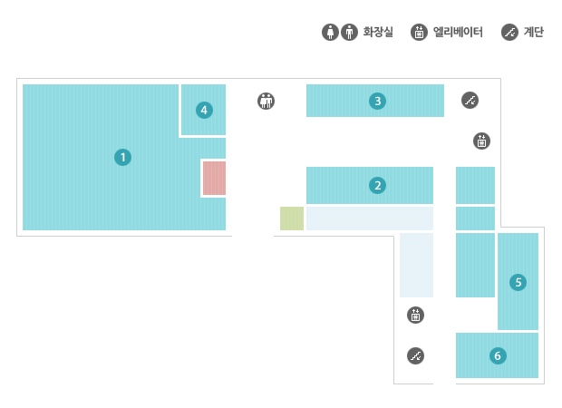 성애병원 신관 1층 단면도 입니다.