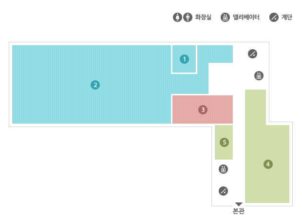 성애병원 신관 2층 단면도 입니다.