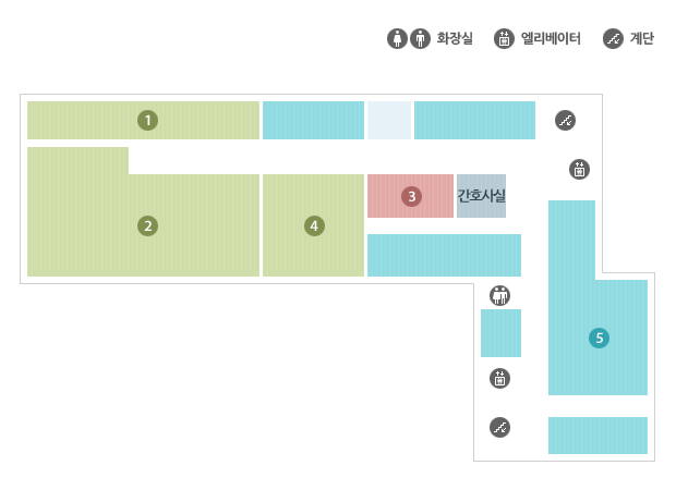 성애병원 신관 3층 단면도 입니다.